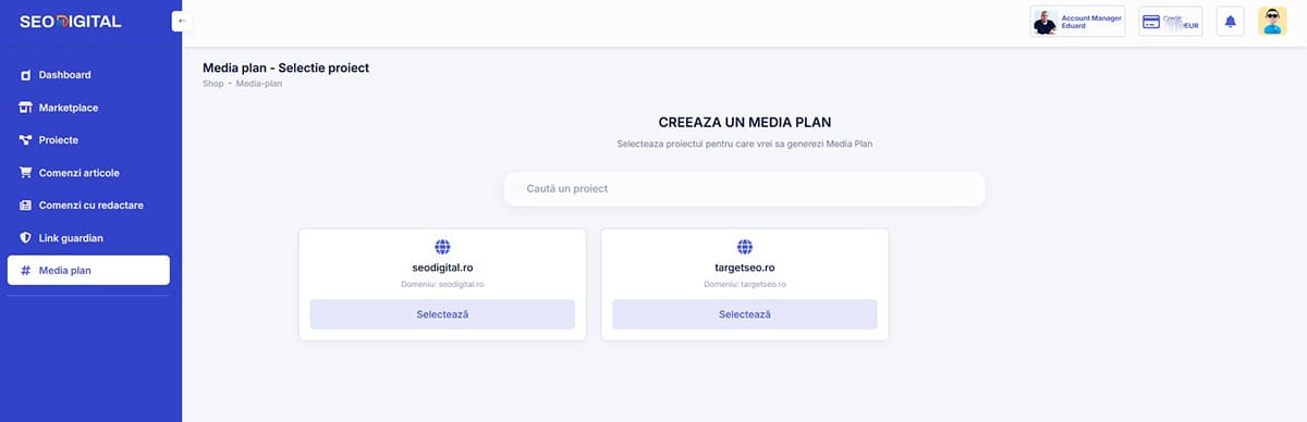 creeaza media plan
