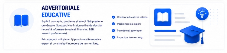 advertoriale educative